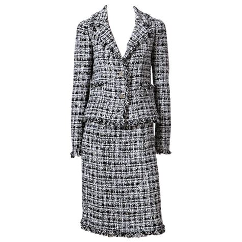 women black and white chanel suit|vintage Chanel suits for sale.